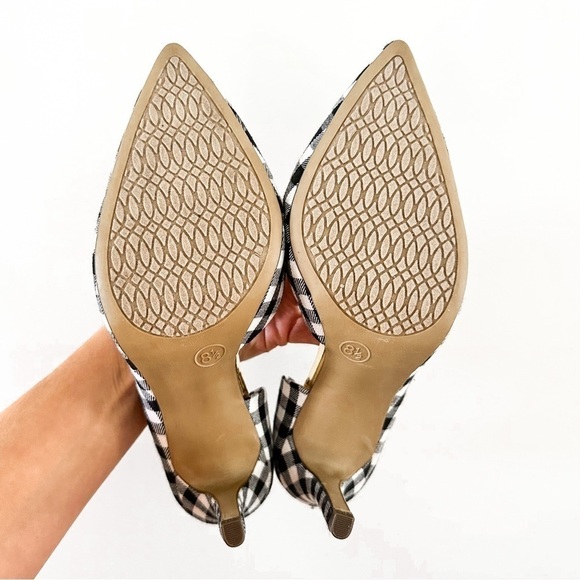 NEW Merona Black White Gingham Check D’Orsay Pointed toe Pumps sz 8.5 - Picture 6 of 7